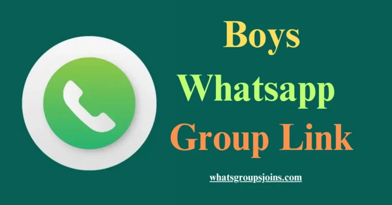 Boys WhatsApp group link